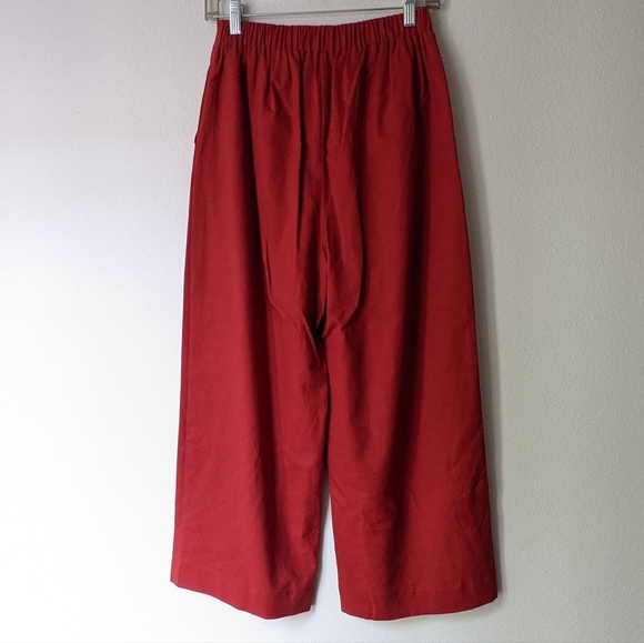 Blu Pepper Wide Leg Cinnamon Pants with Floral Embroidery - Picture 5 of 7